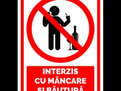 Indicator interzis cu mancare si bautura